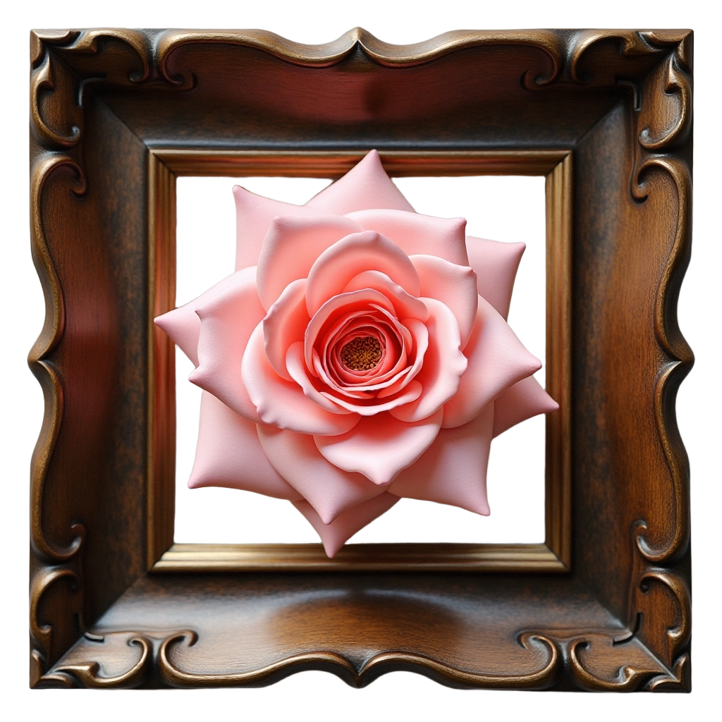 Elegant Rose in Frame